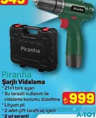 PİRANHA ŞARJLI VİDALAMA fiyat ve kampanya bilgisi